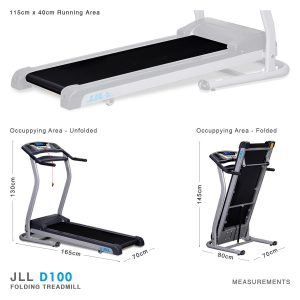 JLL D100 treadmill_measures