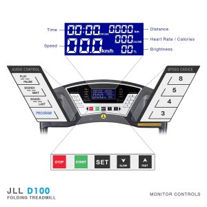 JLL D100 treadmill_panel